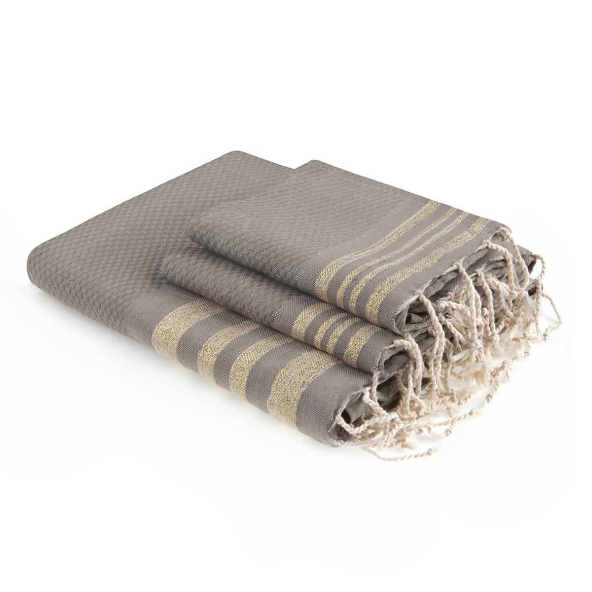 Bath set, 1 fouta + 2 hand towels cotton 100x200+2(40x60) HAMPTONS