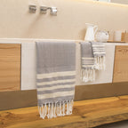 Bath set, 1 fouta + 2 hand towels cotton 100x200+2(40x60) HAMPTONS
