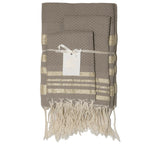 Bath set, 1 fouta + 2 hand towels cotton 100x200+2(40x60) HAMPTONS