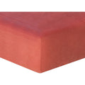 Drap housse lin lavé terracotta HORTENSE - febronie.com