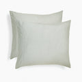 Taie d'oreiller (x2) coton lavé vert céladon LUNAR - 65x65 cm