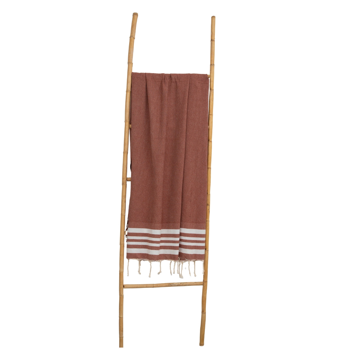 Fouta coton 100x200 NEWPORT rouge tomette