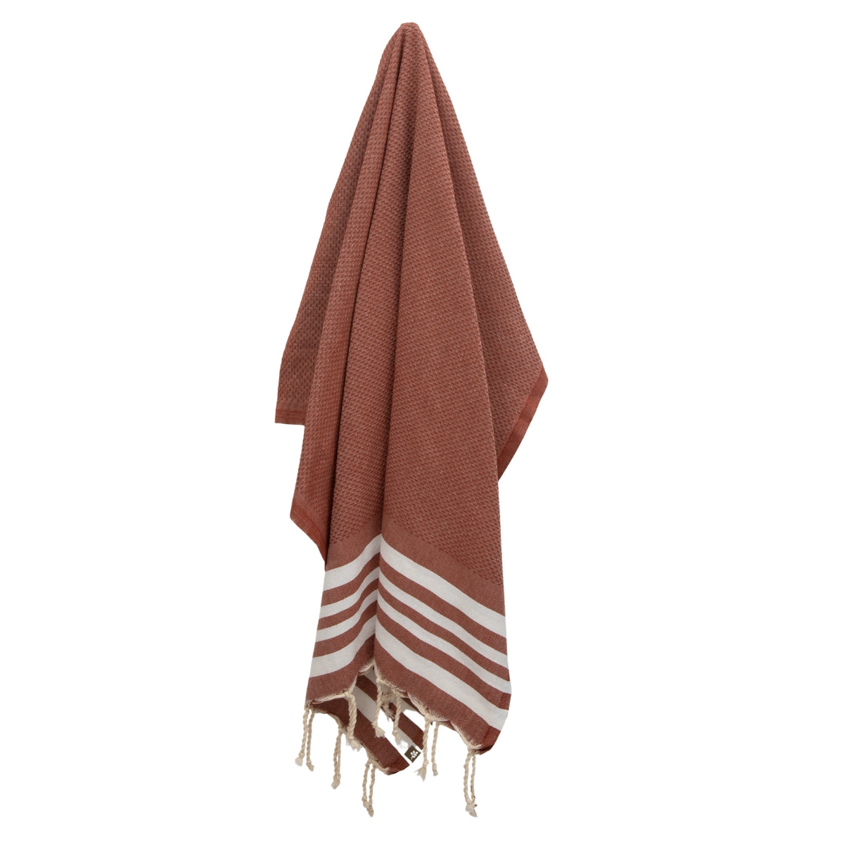 Fouta coton 100x200 NEWPORT rouge tomette