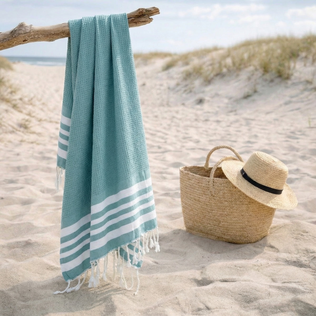 Fouta coton 100x200 NEWPORT vert jade