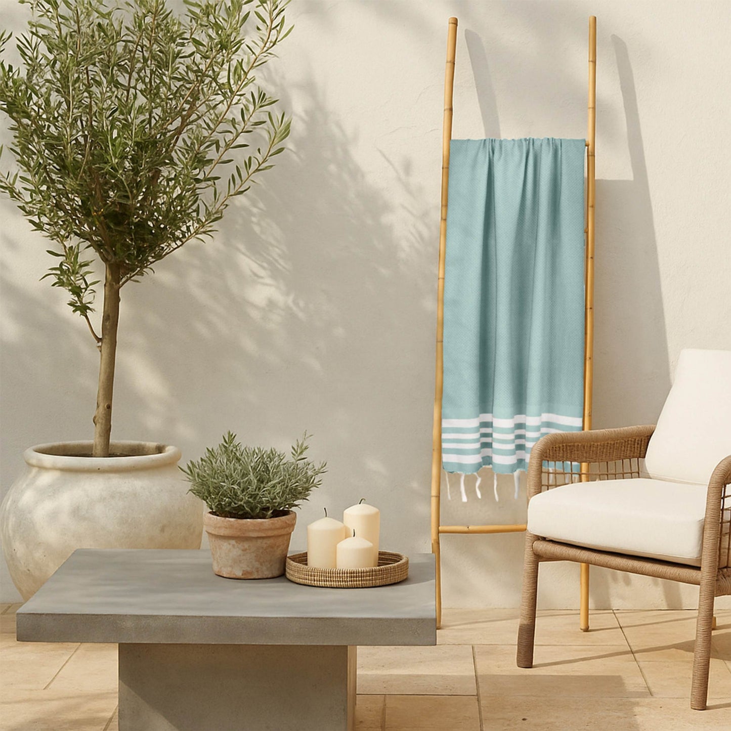 Fouta coton 100x200 NEWPORT vert jade