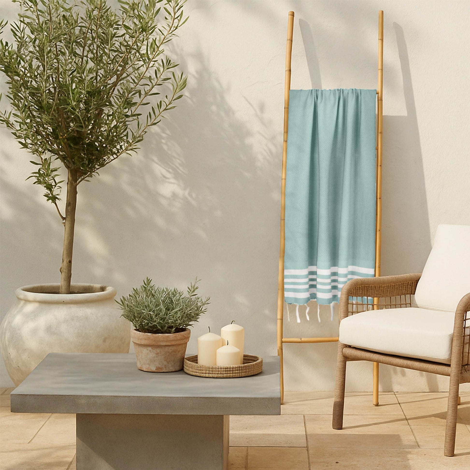 Fouta coton 100x200 NEWPORT vert jade