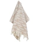 Fouta jacquard coton 100x200 POISSON beige