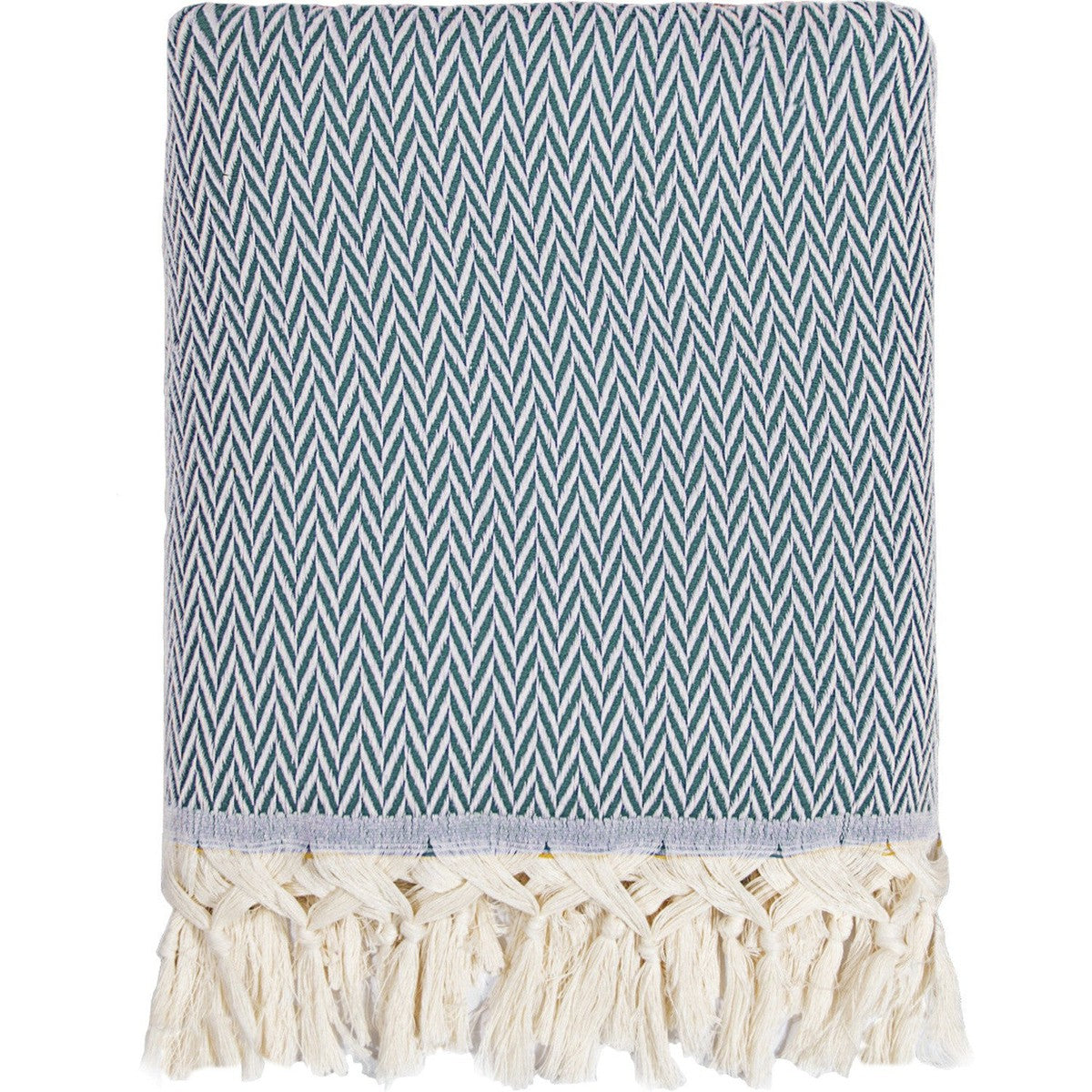Plaid laine bleu canard ASPEN    febronie.com
