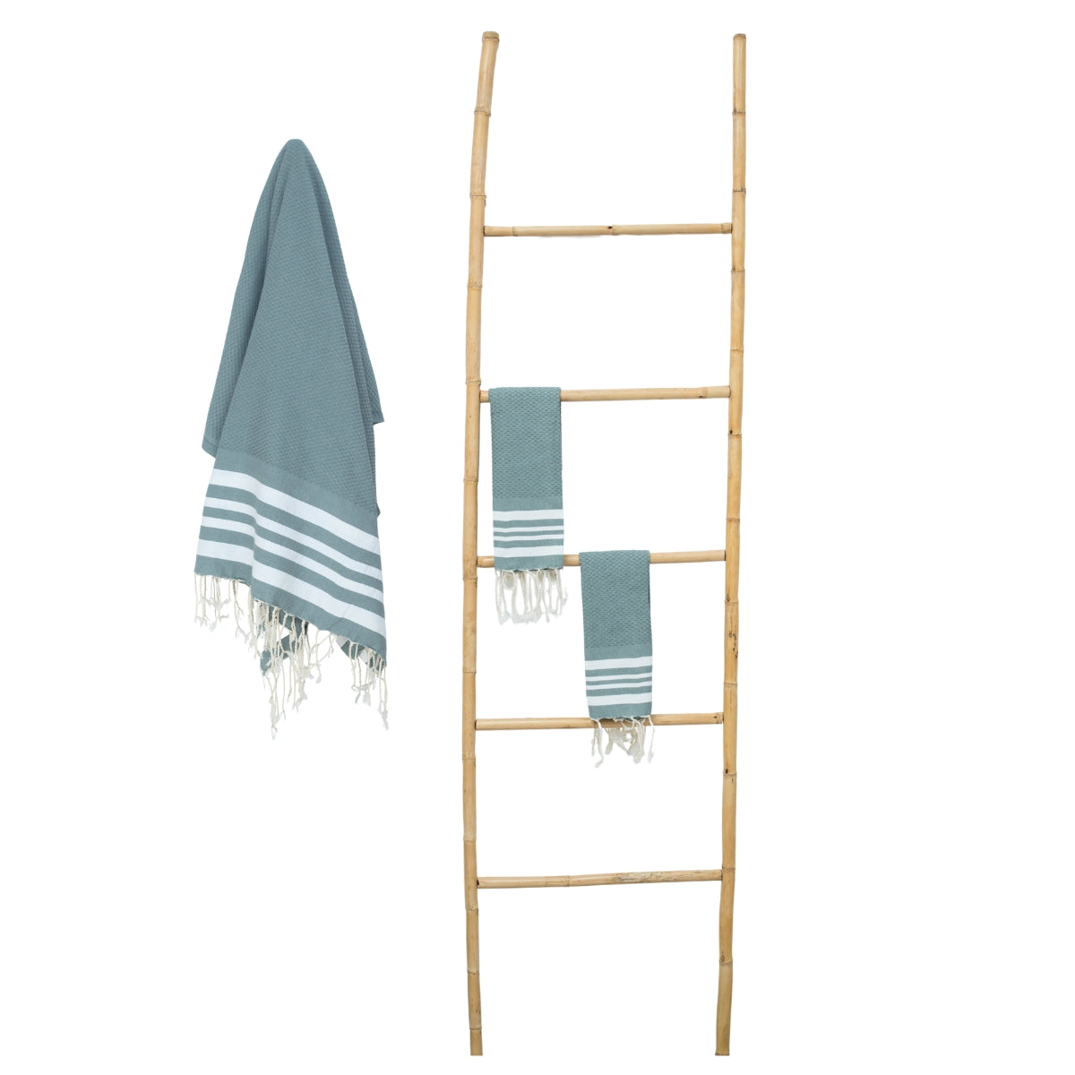 Foutas de bain (1+2) coton 100x200+2(40x60) HAMPTONS vert sauge