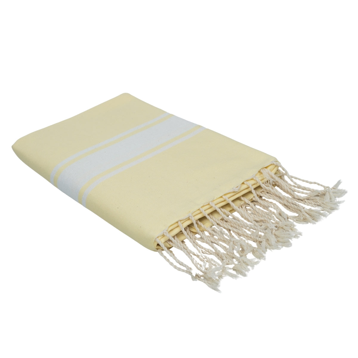 Fouta coton 100x200 ST TROPEZ jaune pâle