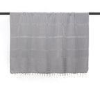 Plaid coton gris moyen OSLO    febronie.com