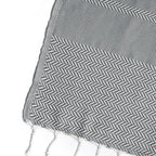 Plaid coton gris moyen OSLO    febronie.com