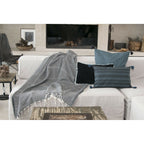 Plaid coton gris moyen OSLO    febronie.com
