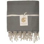 Plaid coton gris moyen OSLO    febronie.com