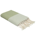 Fouta nid d'abeille coton 100x200 IBIZA Vert amande