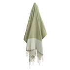 Fouta nid d'abeille coton 100x200 IBIZA Vert amande