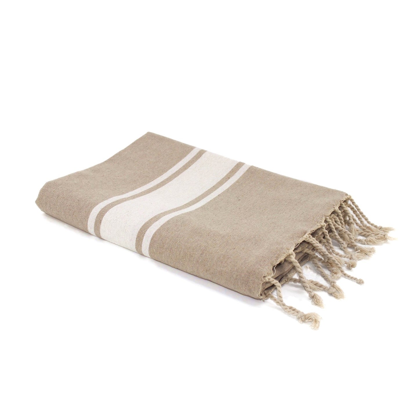 Fouta bande blanche coton ST TROPEZ 100x200