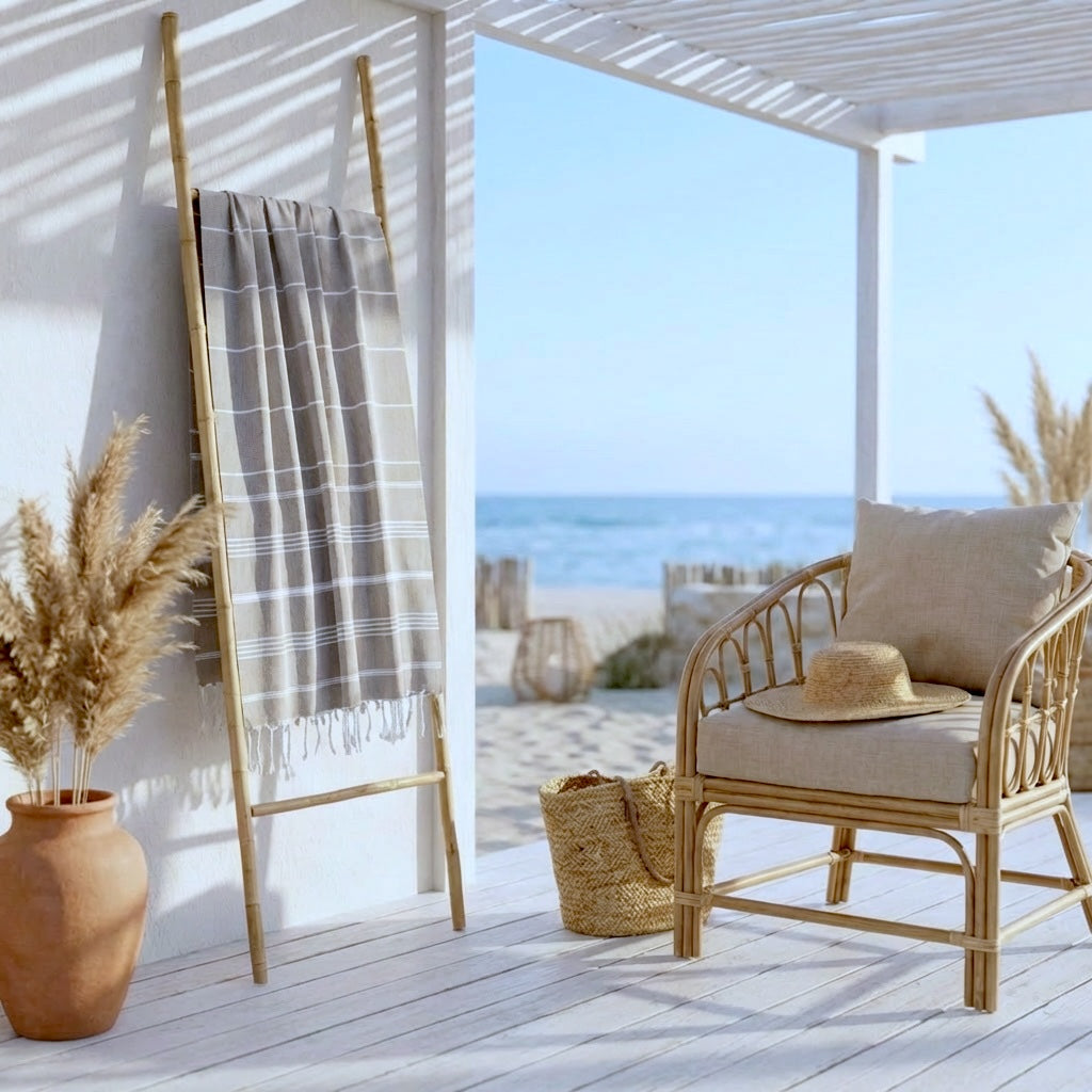 Fouta coton 100x200 MYKONOS taupe