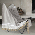 Plaid coton taupe STOCKHOLM    febronie.com