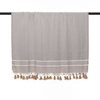 Plaid coton taupe STOCKHOLM    febronie.com