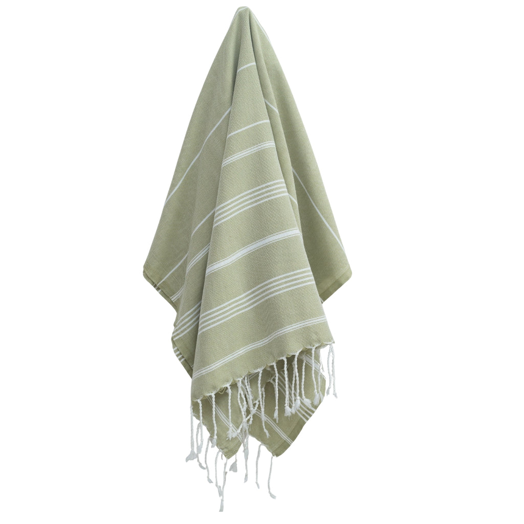 Fouta coton 100x200 MYKONOS vert amande