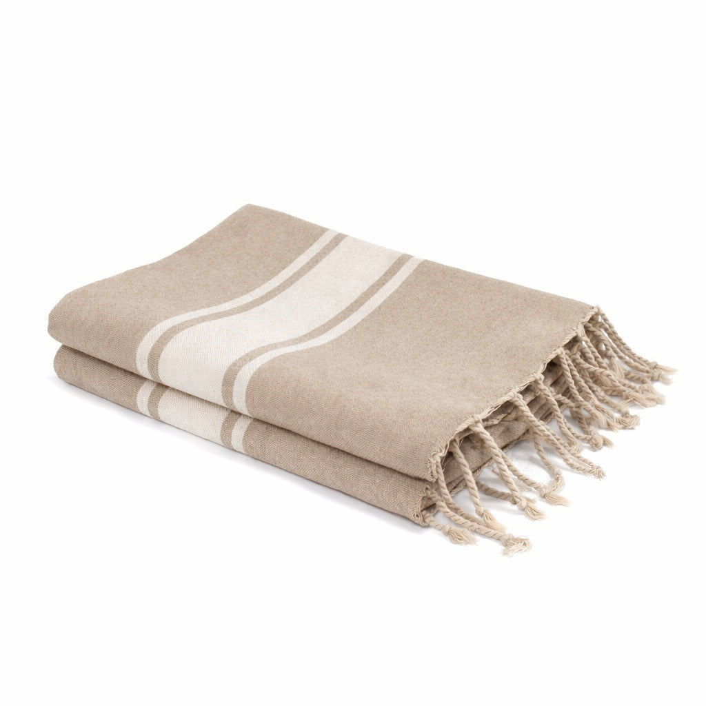 Fouta XXL coton 200x200 ST TROPEZ beige