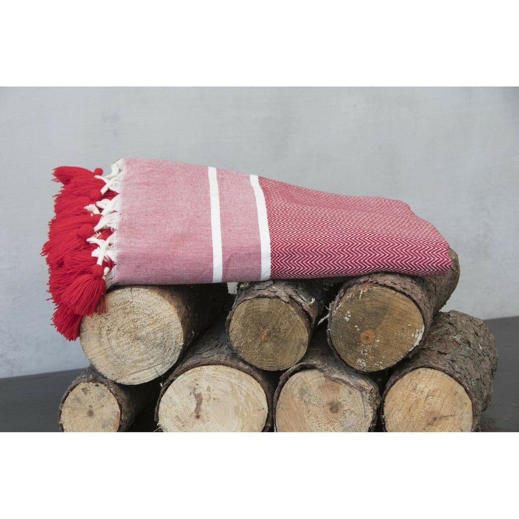 Plaid coton rouge STOCKHOLM