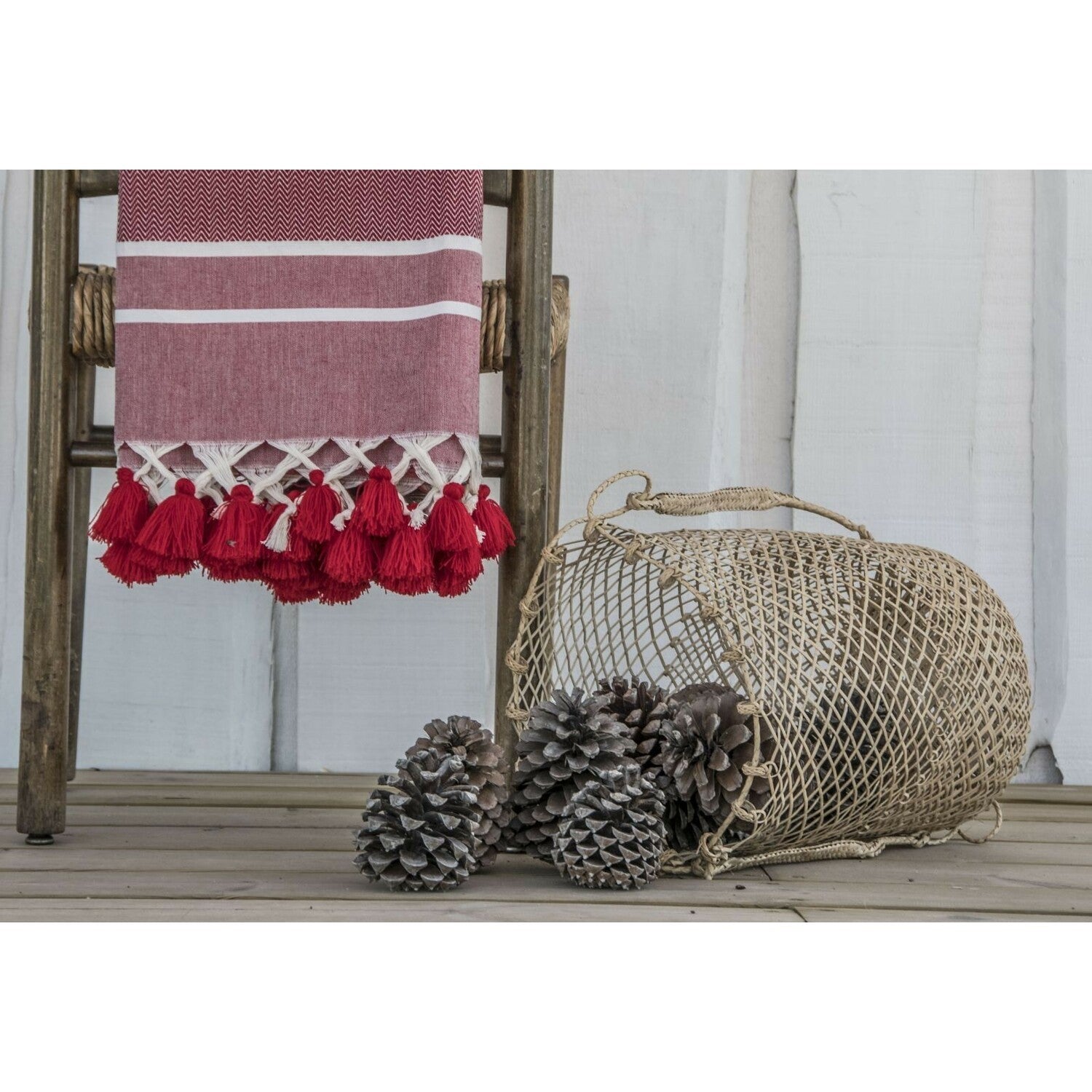 Plaid coton rouge STOCKHOLM