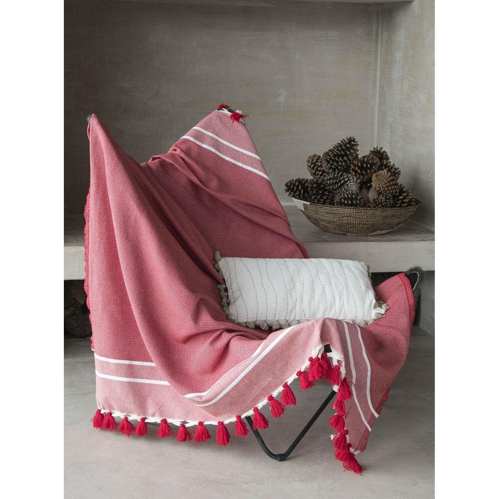 Plaid coton rouge STOCKHOLM