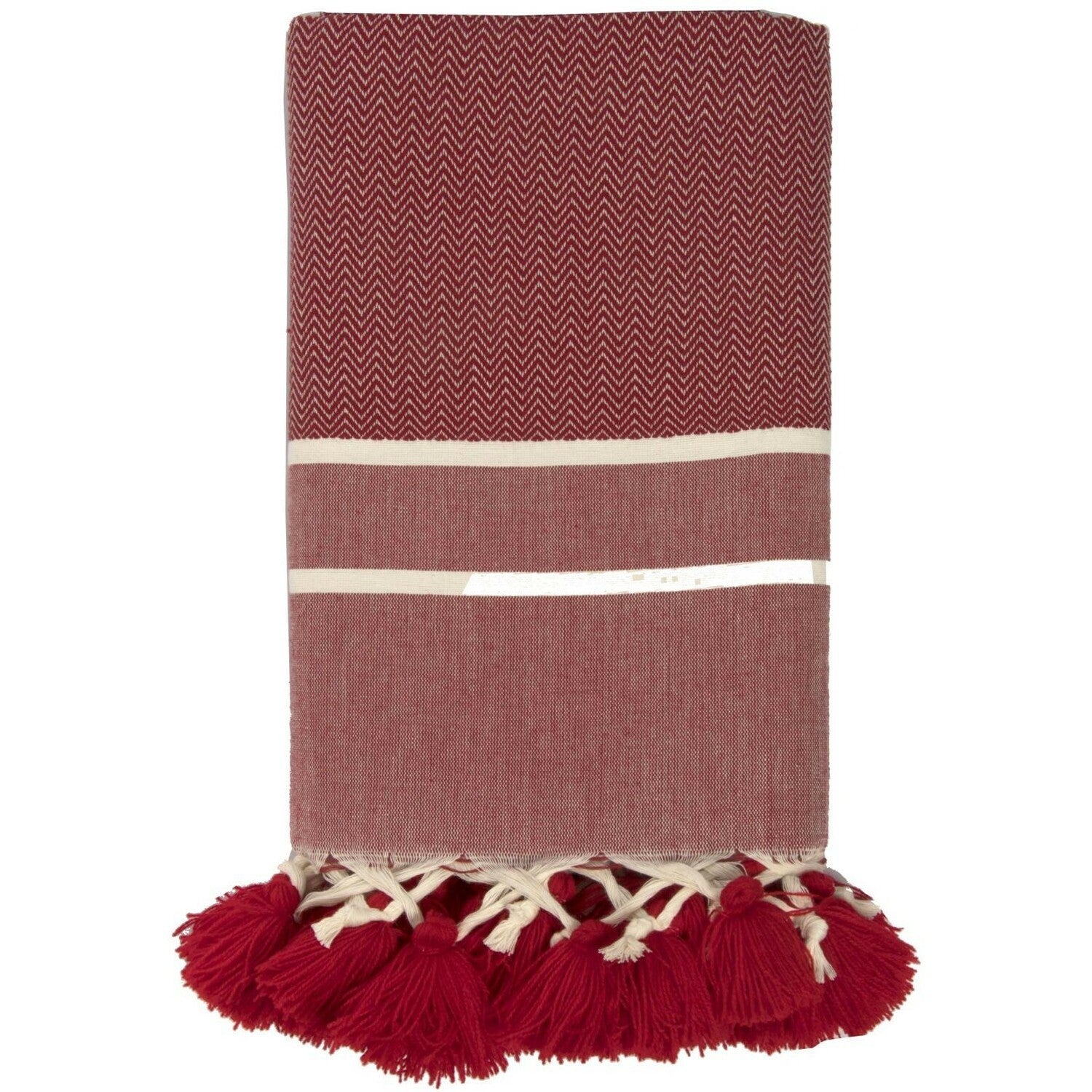 Plaid coton rouge STOCKHOLM