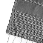 Plaid coton noir OSLO    febronie.com