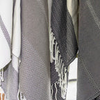 Plaid coton noir OSLO    febronie.com