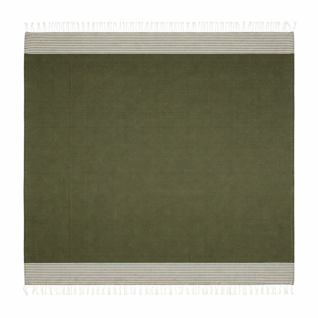 Fouta XXL coton 200x200 IBIZA vert kaki
