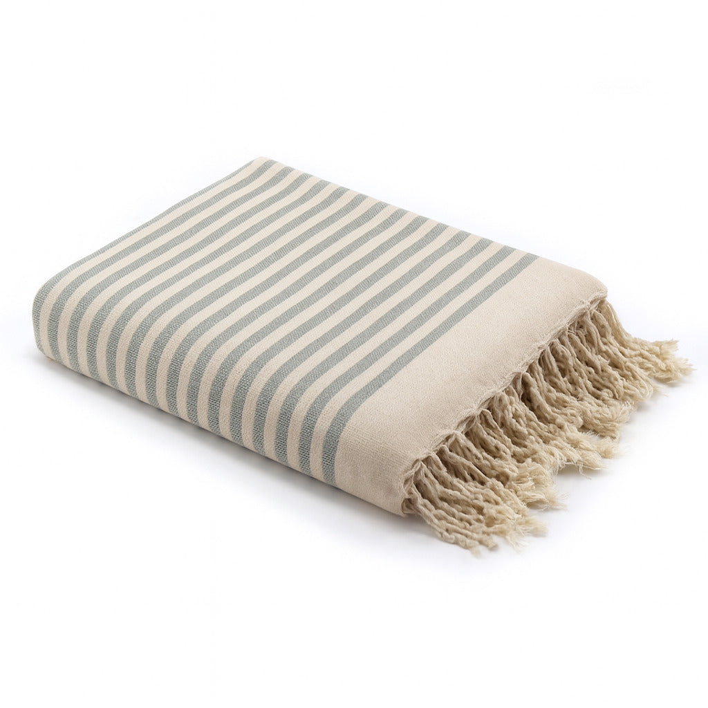Fouta XXXL coton 200x300 HOSSEGOR - vert d'eau