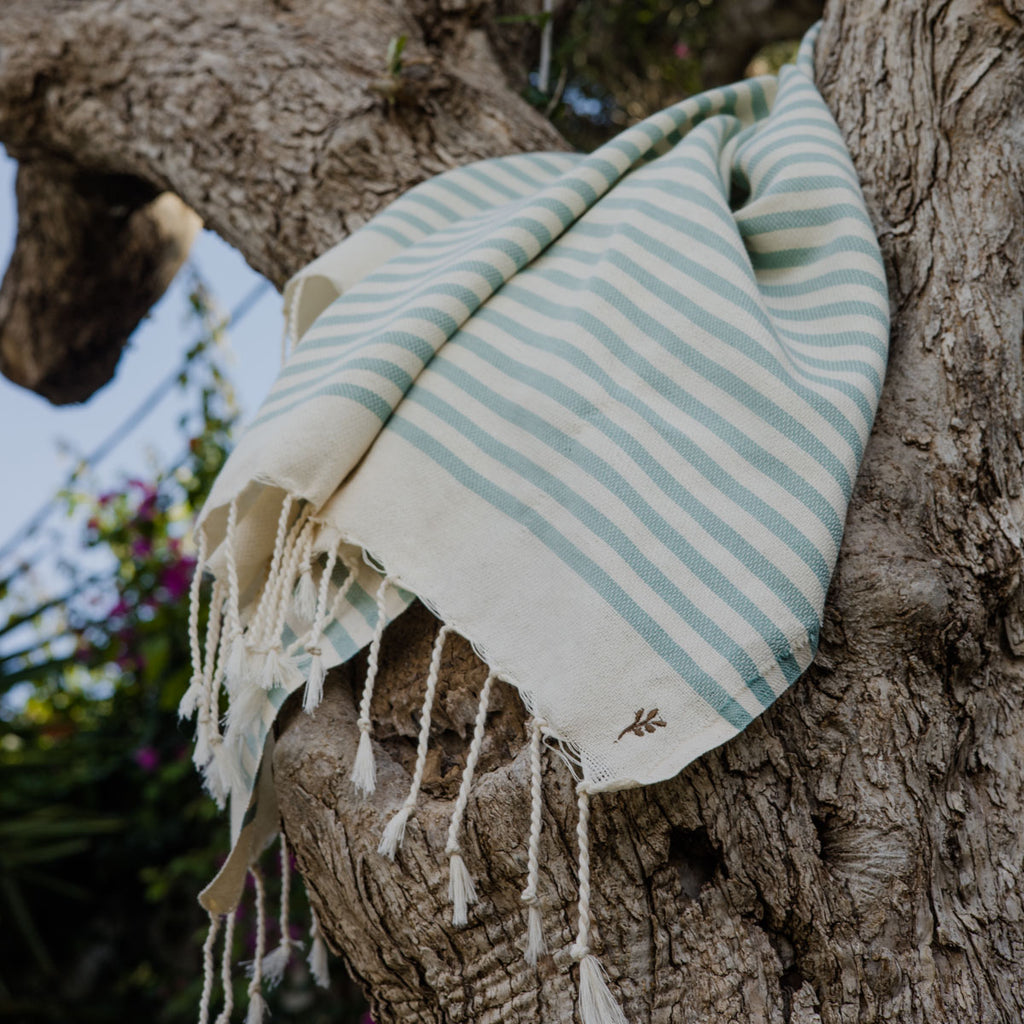 Fouta XXXL coton 200x300 HOSSEGOR - vert d'eau