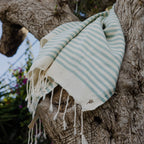 Fouta XXXL coton 200x300 HOSSEGOR - vert d'eau