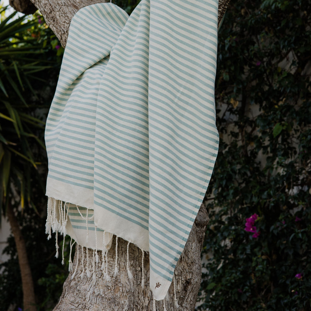 Fouta XXXL coton 200x300 HOSSEGOR - vert d'eau