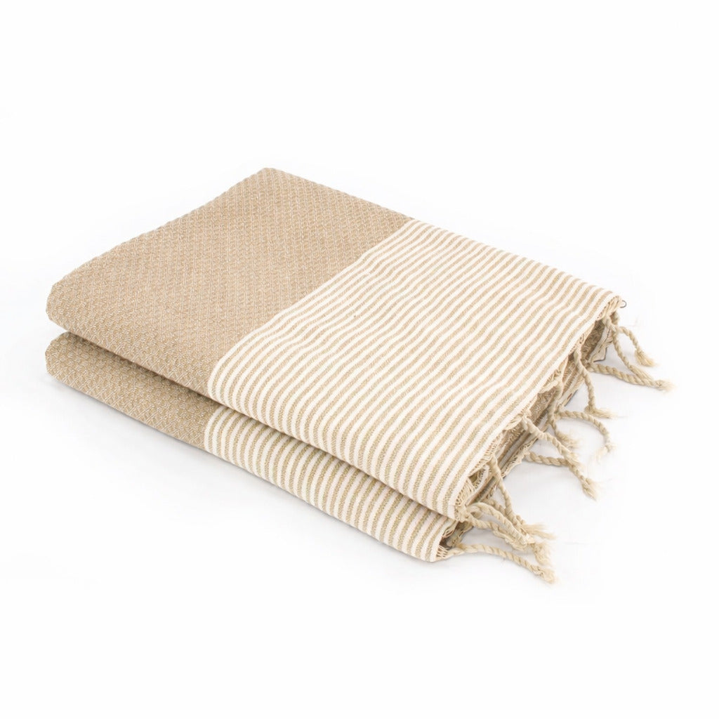 Fouta XXL coton 200x200 IBIZA beige