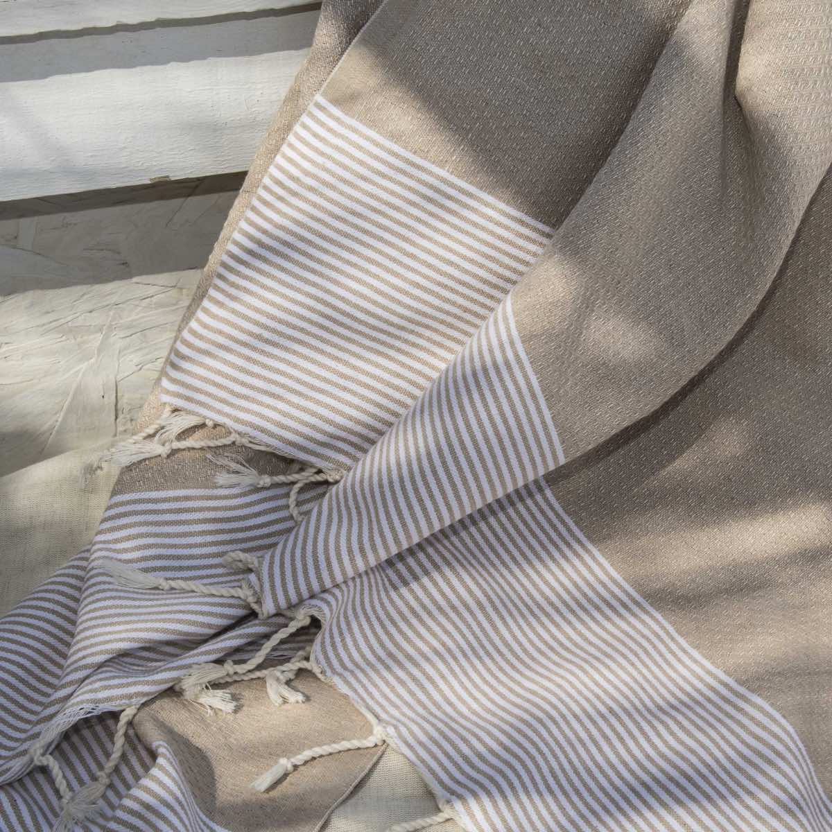 Fouta XXL coton 200x200 IBIZA beige