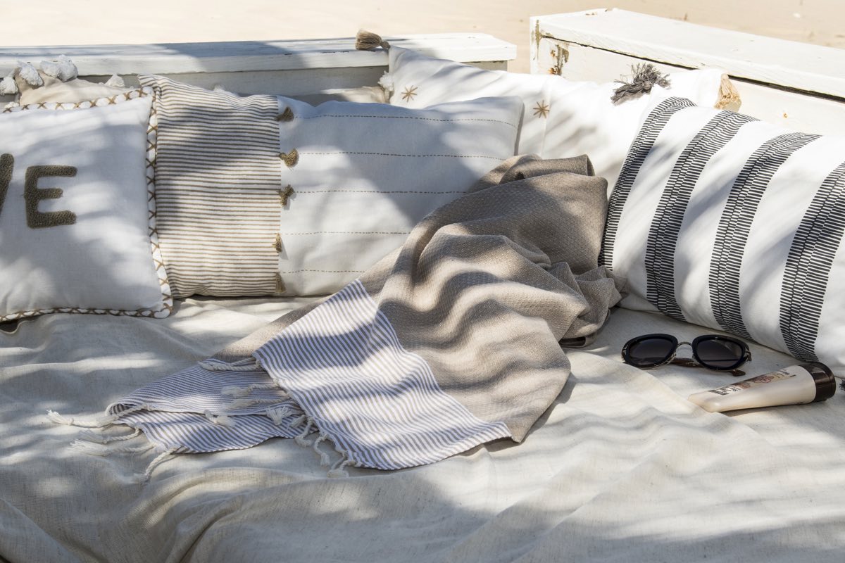 Fouta XXL coton 200x200 IBIZA beige