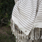 Grande fouta de plage coton XXXL 200x300 HOSSEGOR taupe – Febronie