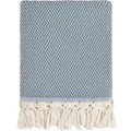 Plaid laine bleu canard ASPEN - 160x250 - febronie.com
