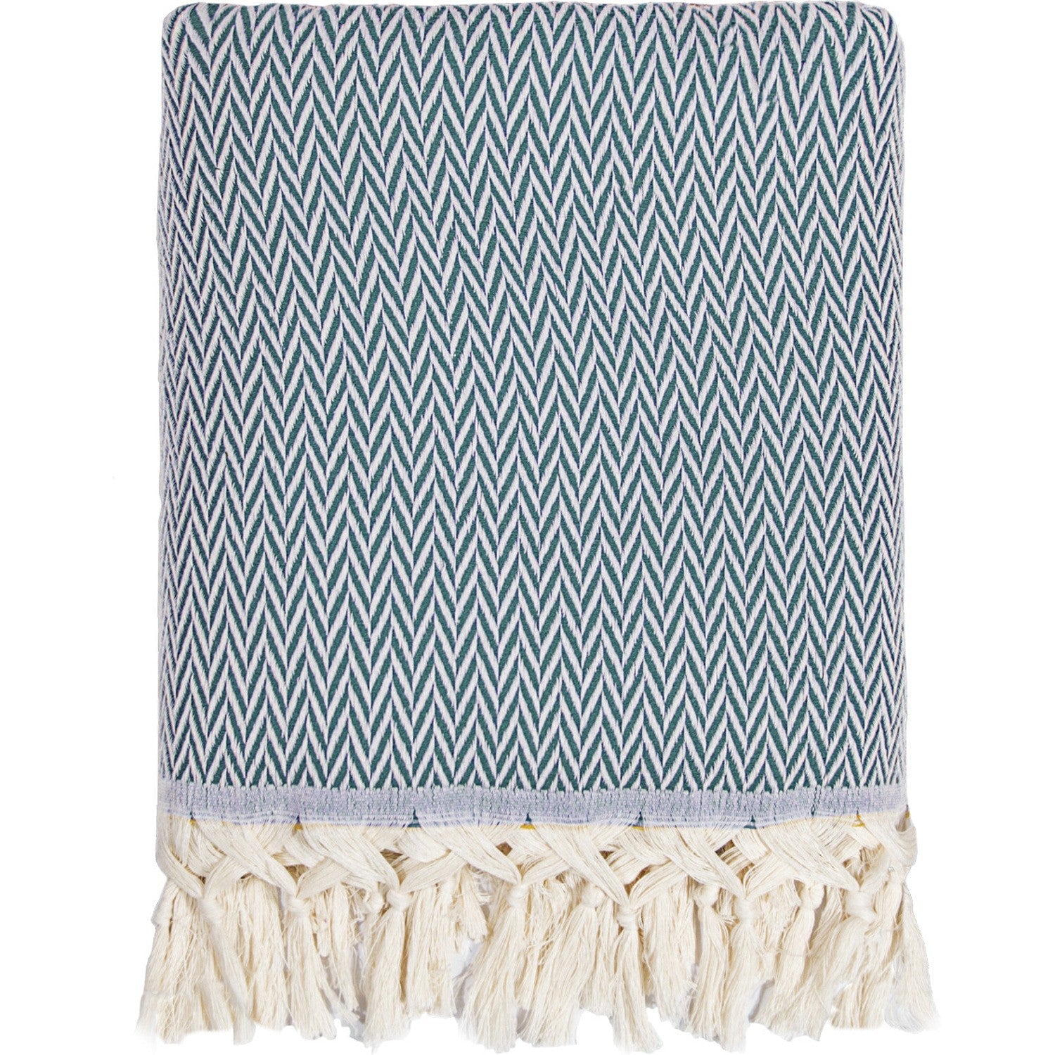 Plaid laine bleu canard ASPEN    febronie.com