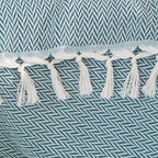 Plaid laine bleu canard ASPEN    febronie.com