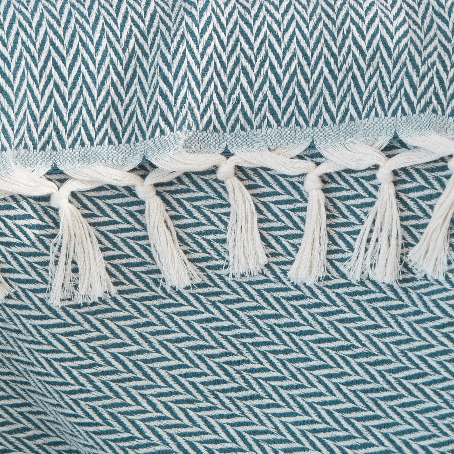 Plaid laine bleu canard ASPEN    febronie.com