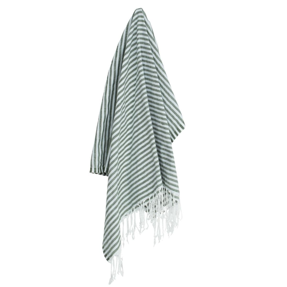 Fouta paréo coton 100x200 FIDJI vert olive