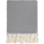 Plaid laine noir ASPEN - 160x250 - febronie.com