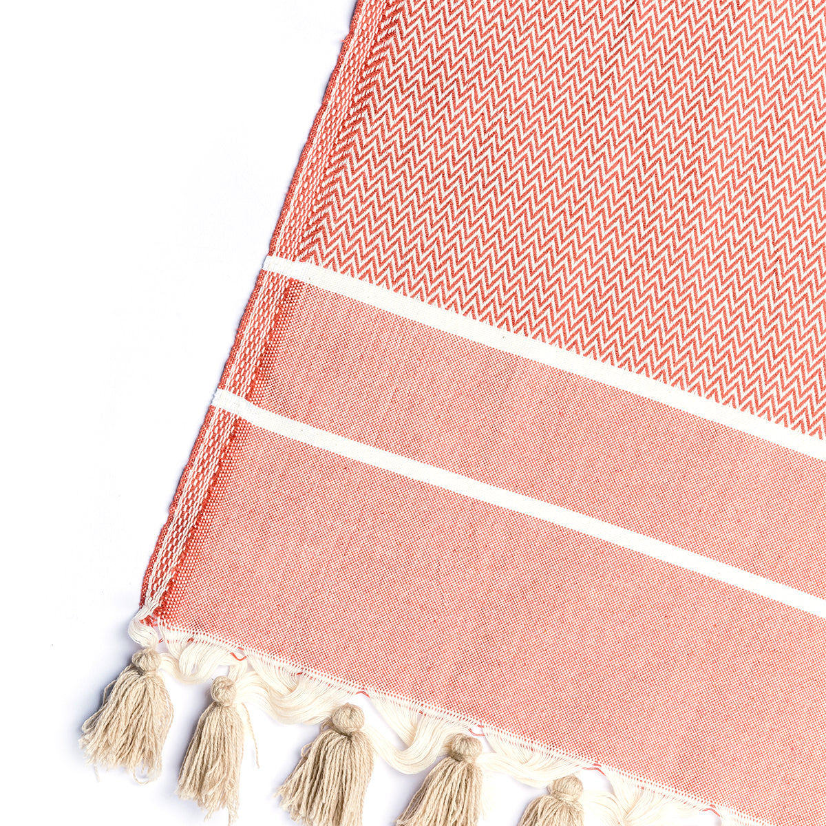 Plaid coton terracotta STOCKHOLM