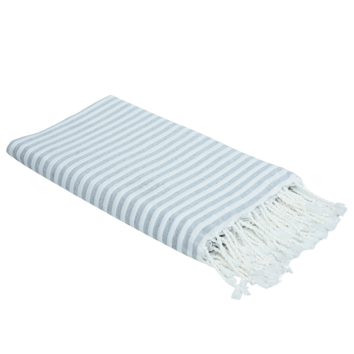 Fouta paréo coton 100x200 FIDJI gris perle