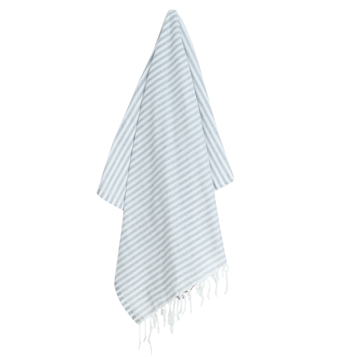 Fouta paréo coton 100x200 FIDJI gris perle